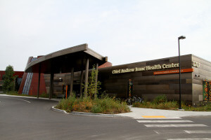 image of Chief Andrew Issac Health Center Main Entrance