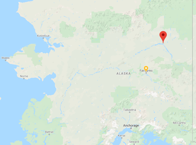 map of alaska showing ft. yukons location in relation to fairbanks