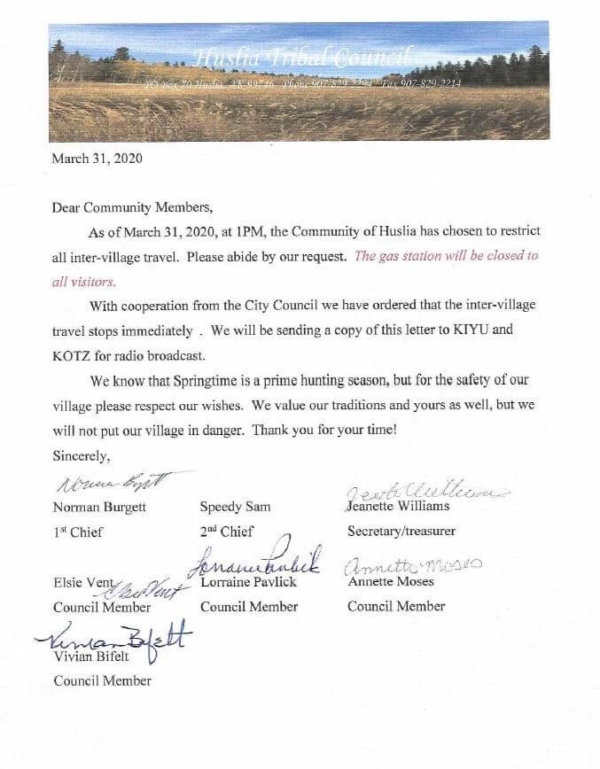 Huslia intervillage Tanana Chiefs Conference